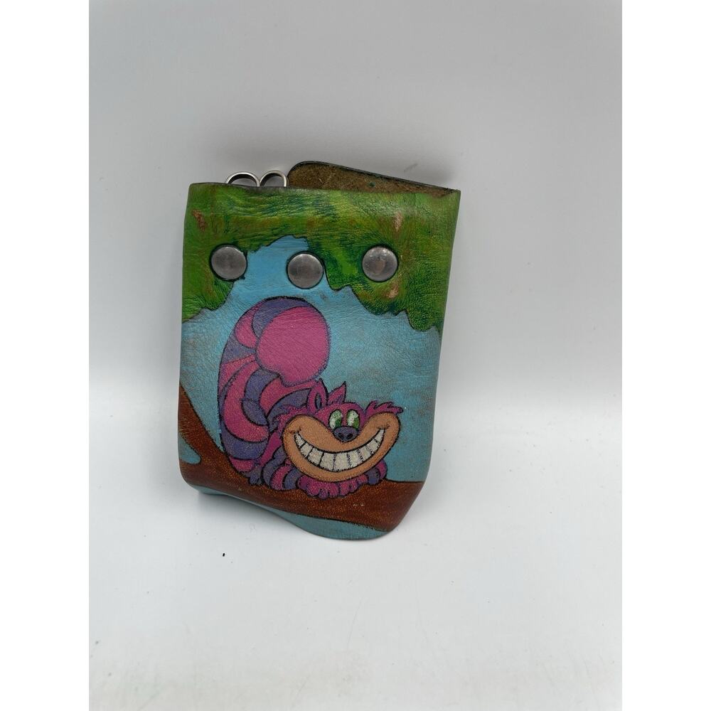 Vintage Alice In Wonderland Leather Key Chain Collectible